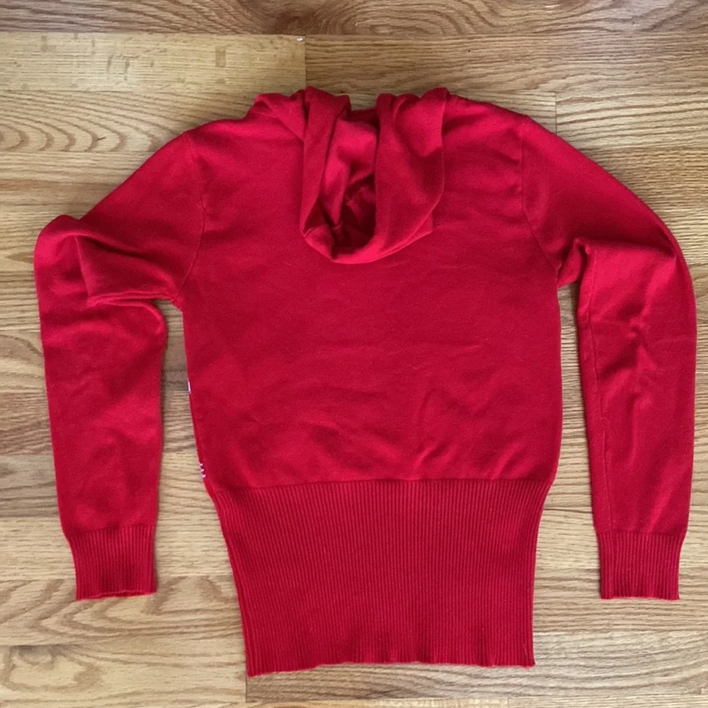 Red Dolphin Zip-Up Hoodie Sweater